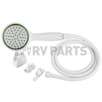 Dura Faucet Shower Head White with 60 inch Stainless Steel Hose - DF-SA470K-WT