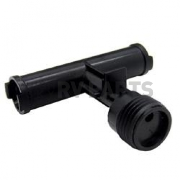 Dura Faucet Shower Head Diverter Straight Tee Black - DF-RK900-BK