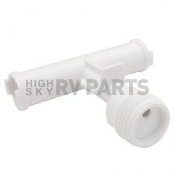 Dura Faucet Shower Head Diverter Straight Tee White - DF-RK900-WT