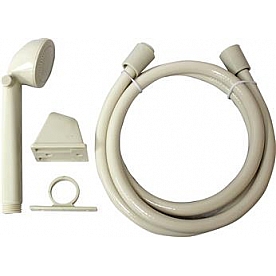 LaSalle Bristol Shower Head with 60 inch Hose & Shut Off Valve White - 39022
