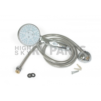 Camco Shower Head with 60 inch Hose/ On/ Off Valve 5 Position Chrome - 43713