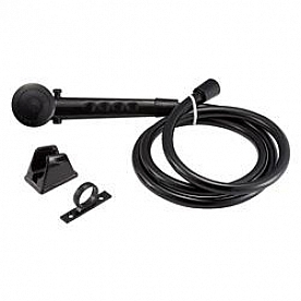 Dura Faucet Shower Head with 60 inch Vinyl Hose - Black - DF-SA130-BK