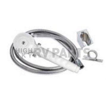 Phoenix Products Shower Head with 60 inch Double Hooked Stainless Steel Hose - PF276028