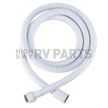 Dura Faucet Shower Head Hose 60 inch White/ Stainless Steel - DF-SA200-WT