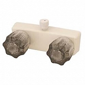 Empire Brass Shower Faucet - Smoke Crystal Knob/ Biscuit Housing - U-YCJW53VBB