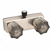 Empire Brass 2 Valve Shower Faucet with Clear Crystal Knob/ White Housing - U-YJW53VBW