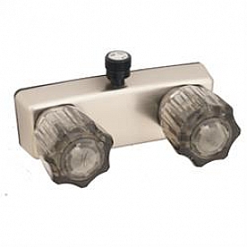 Empire Brass 2 Valve Shower Faucet with Clear Crystal Knob/ White Housing - U-YJW53VBW