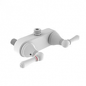 LaSalle Bristol Utopia Shower Control Valve White with Teapot Handles 
