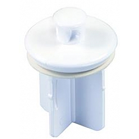 JR Products Sink Strainer Stopper Plastic Stem White - 95205