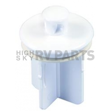JR Products Sink Strainer Stopper Plastic Stem White - 95205