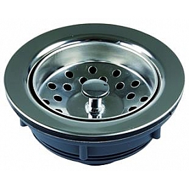 JR Products Sink Strainer Any 3-1/2 Inch To 4 Inch Sink Opening Plastic - 95285