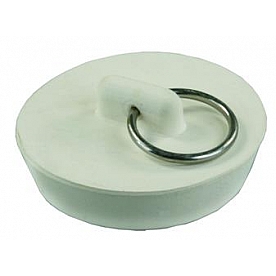 JR Products Sink Strainer Drain Stopper - White Rubber 