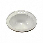 LaSalle Bristol 20 inch x 17 inch RV Oval Sink Parchment - ABS Plastic - 16305PPA