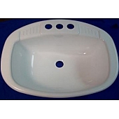 LaSalle Bristol Sink 20 inch x 16 inch Parchment ABS Plastic - 16270PPA