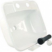 JR Products Rectangular RV Sink - White ABS Plastic - 95351