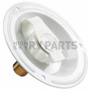 JR Products Fresh Water Inlet White with 1/2 inch Male Connection - 62125