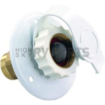 JR Products Fresh Water Inlet White with 1/2 inch Female Pipe Thread 62155