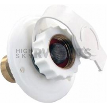 JR Products Fresh Water Inlet White with 1/2 inch Female Pipe Thread 62135