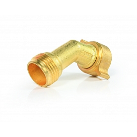 Camco Fresh Water Hose Connector - 45 Degree Elbow Brass - 22605