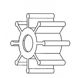 Flojet Jabsco Fresh Water Pump Impeller 5/16 inch Diameter Shaft Nitrile 8 Blade 14750-0003