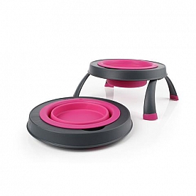 Dexas International Pet Dish Single Elevated Feeder Pink -  PW130432233