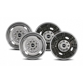 Pacific Dualies Wheel Simulator - Stainless Steel Front And Rear - Set Of 4 - 38-4608