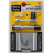 C.T Johnson Anti-theft Lock Kit 3-3/4 inch Width for 1-7/8 inch/ 2 inch Flat Lip Couplers Silver - TSK1-AS