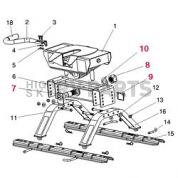 Husky Towing Fifth Wheel Trailer Hitch Pivot Pin Hardware Kit 31574