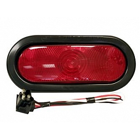 Peterson Mfg. Trailer Light Stop/ Turn/ Tail Light Incandescent Oval Shape Red