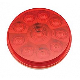 Valterra Trailer Stop/Turn/Indicator Light 10-LED Round Red 4 inch
