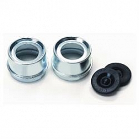 Dexter Axle Trailer Wheel Bearing Dust Cap For 12 x 2 inch Hub 8 Bolt 2.72 OD Chrome Set Of 2 - K71-319-00