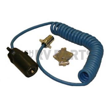 Blue Ox Trailer Wiring Connector Adapter 7-Way Blade to 4-Way Round - BX88254