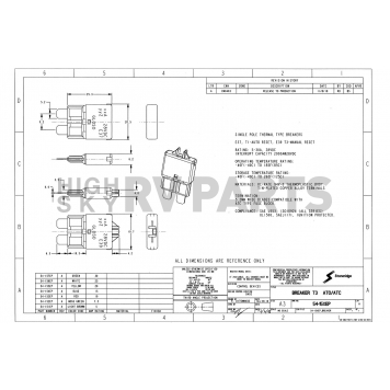 Pollak Circuit Breaker ATO Style Plug-In 25 Amp  - 54-156EP-1