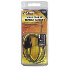 WirthCo Trailer Wiring Flat Connector - Vehicle End 4 Way 48 Inch Length - 80909