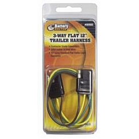 WirthCo Trailer Wiring Flat Connector - Vehicle End 4 Way 12 Inch Length - 80908