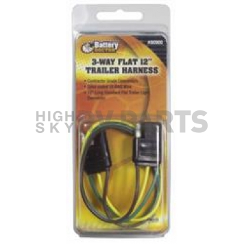 WirthCo Trailer Wiring Flat Connector - 3 Wire 12 Inch Length - 80900