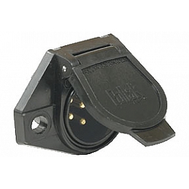 Pollak Trailer Wiring 7 Way Round Socket Connector 6 To 28 Volts - 11-723E