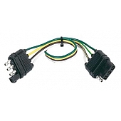 Hopkins MFG Trailer Wiring Flat Connector Extension - 4 Wire 12 Inch Length - 48145