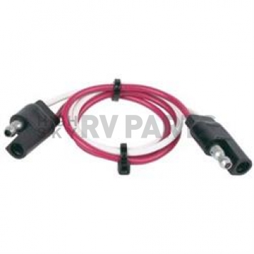 Husky Towing Trailer Wiring Flat Connector Extension - 2 Pole 12 Inch Length - 30310