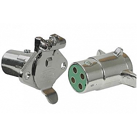 Pollak Trailer Wiring 4 Way Round Connector - 11-408
