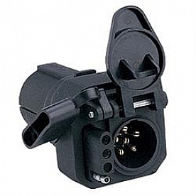 Husky Towing Trailer Wiring Adapter 7-Way Blade To 6-Way Pin/ 4 Flat Center Pin Auxiliary - 13176