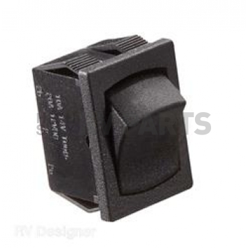 RV Designer Multi Purpose Switch - Single Black - S441
