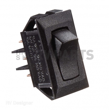 RV Designer Multi Purpose Switch - Single Black - S331