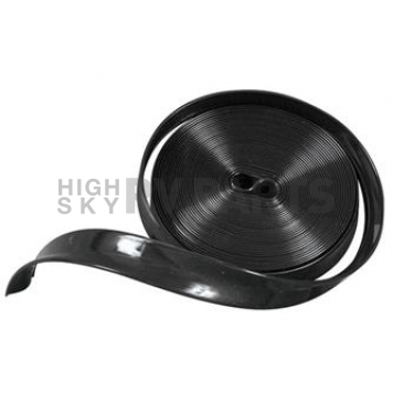 Camco Trim Molding Insert 1' x 1000' Black Vinyl - For Aluminum Roof Edge - 25312