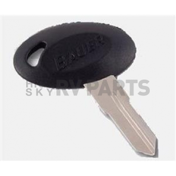 Replacement Key For Bauer RV Series Door Lock; Key Code 330; With Bauer Logo