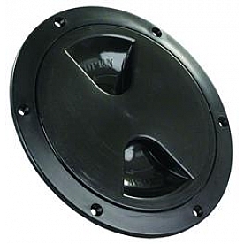 JR Products 4 inch Access/Deck Plate Black 31015