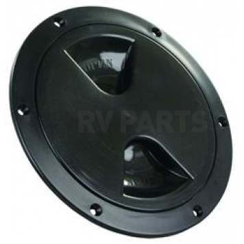 JR Products 4 inch Access/Deck Plate Black 31015