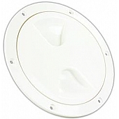 JR Products 4 inch Access/Deck Plate White 31005