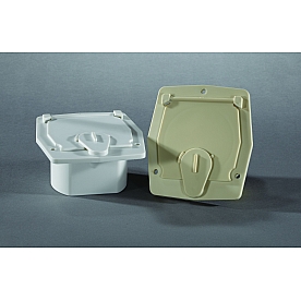 RV Designer Basic Cable Hatch Flat Sided Polar White B140