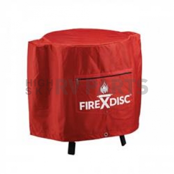 Fire Disc Barbeque Grill Cover Fireman Red - TCGFDCR